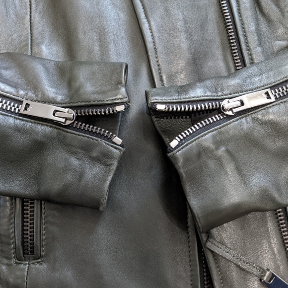 Reiss Rivington collarless leather jacket - Picture 10 of 15